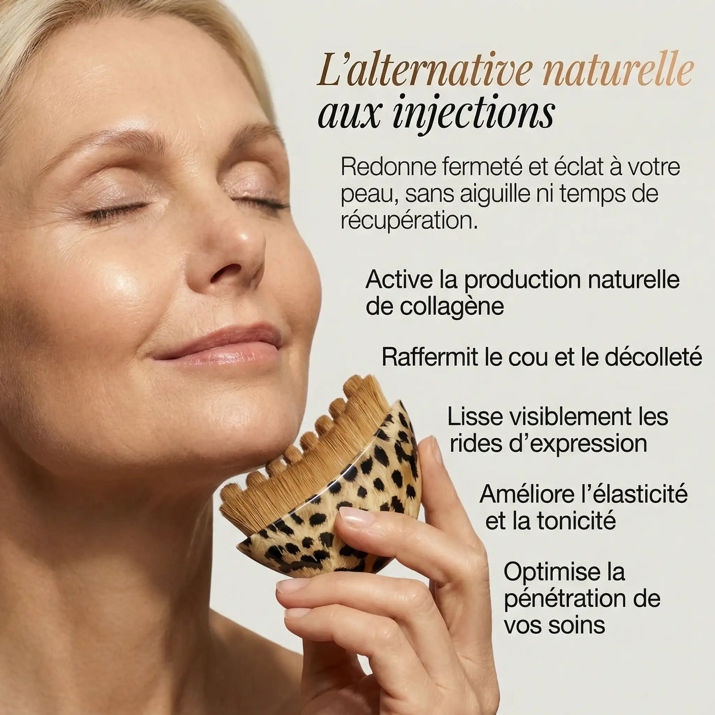 Brosse sculptante visage – drainage lymphatique