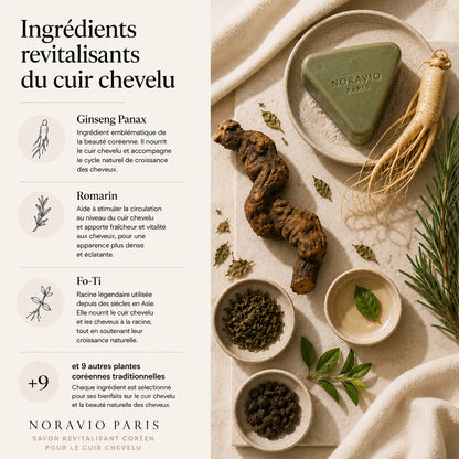 Savon Revitalisant Coréen pour le Cuir Chevelu | Noravio™